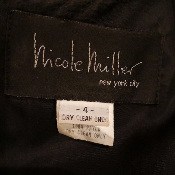 NICOLE MILLER Vintage 1990's  Black & White 'Wednesday Addams' Chess Dress - Picture 6 of 8